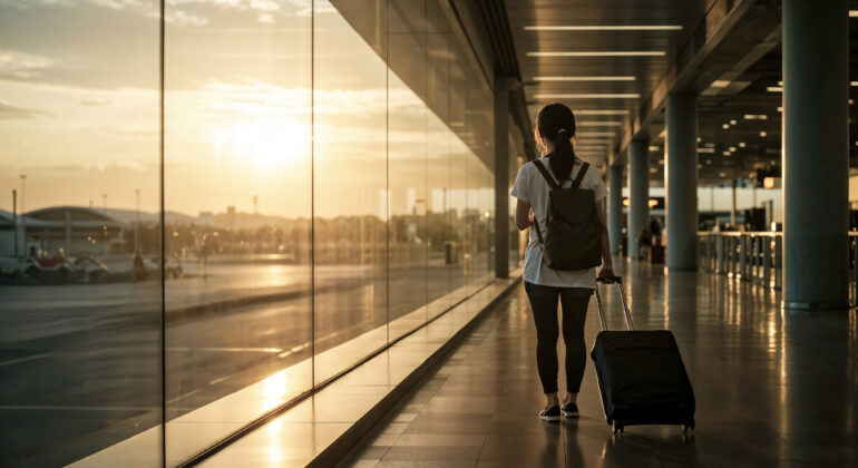 imagem ilustrativa de pessoa viajando